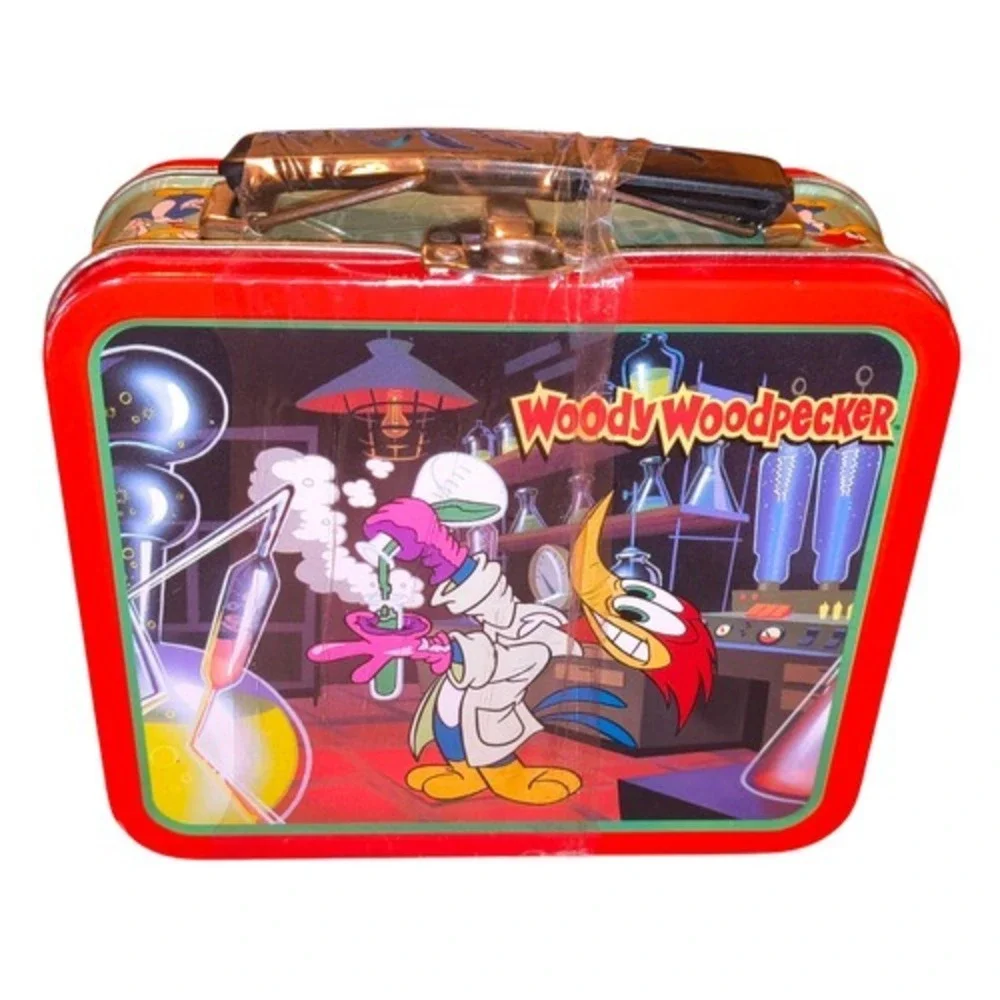 1997 Woody Woodpecker Mini Lunchbox Tin Box Mad Scientist - Sealed
